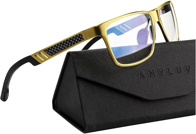 Superior ANYLUV Blue Light Blocking Glasses Men Computer Gaming Glasses Lightweight Comfortable