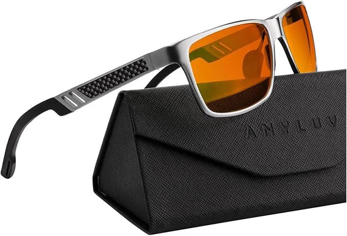Long-Lasting ANYLUV Blue Light Blocking Glasses Men Computer Gaming Glasses Lightweight First-Class