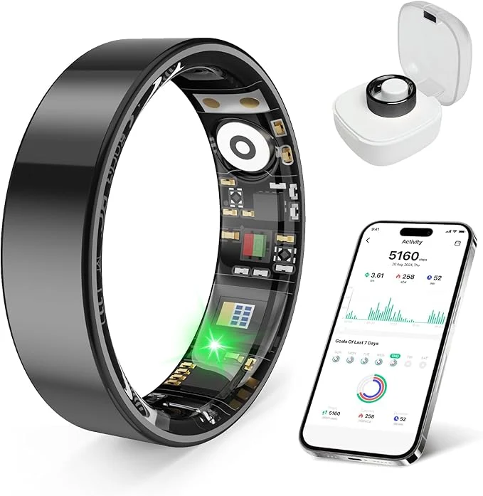 High-End Smart Health Ring Featuring Stress and Sleep Monitoring Functions Compatible Original Design