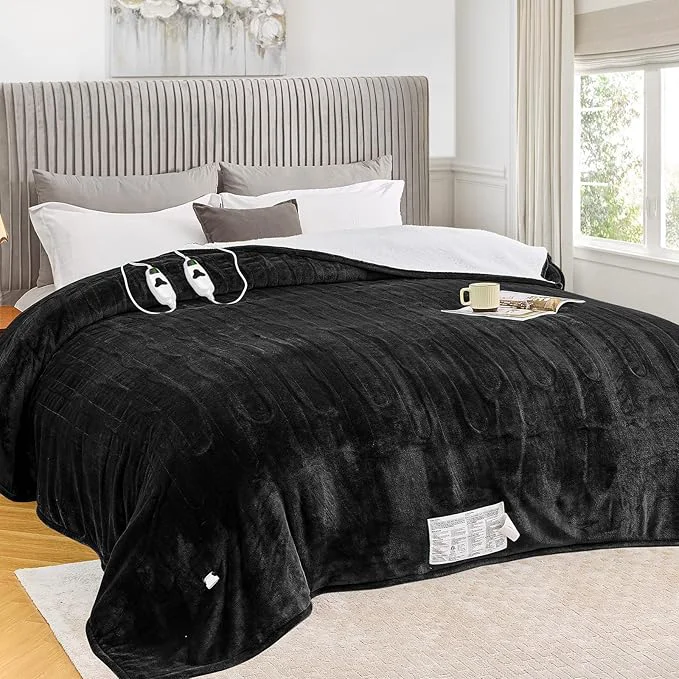 Verified greenoak Heated Blanket Electric King Size 100 X90 Dual Control Heating Sophisticated