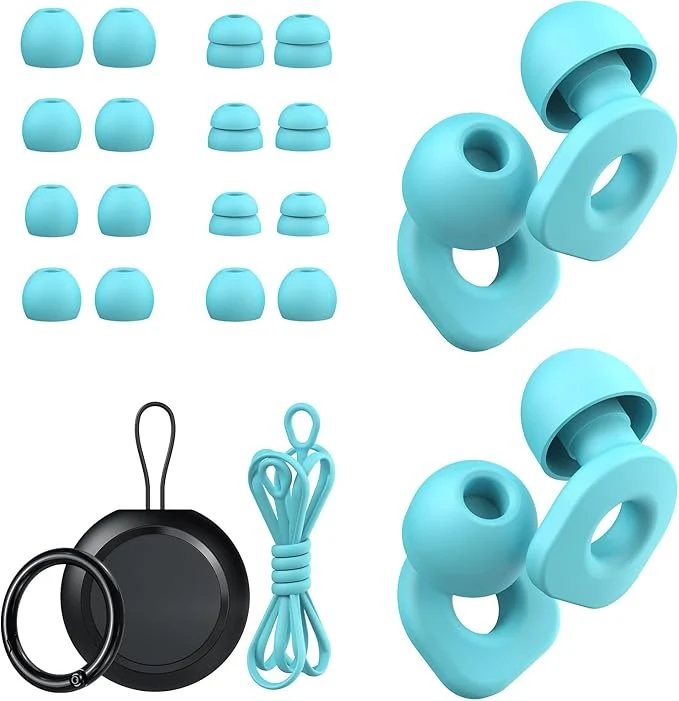 Eco-Friendly 2 Pairs of Earplugs for Sleeping Reusable Hearing Protection Ear Plugs Enhanced