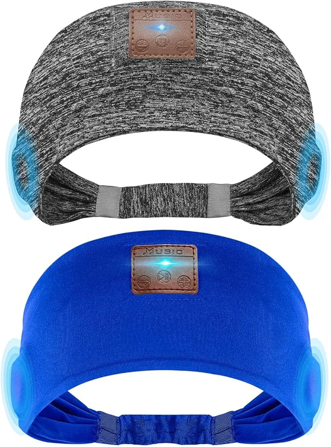 Expertly Made 2-Pack Sleeping Headphones Headband Headphones Luxury