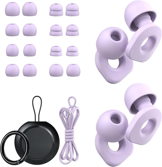 Exceptional 2 Pairs of Earplugs for Sleeping Reusable Hearing Protection Ear Plugs Breathable