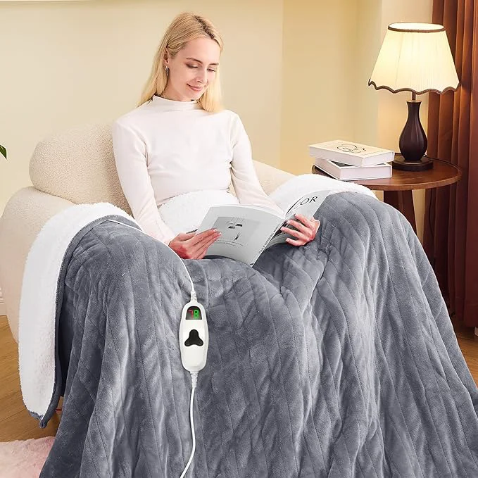 Authentic greenoak Heated Blanket Electric Full 72 X84 Heating Blanket Reusable