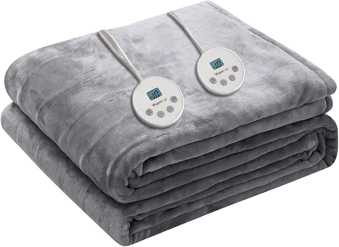 High-End Wapaneus Heated Blanket Electric Queen Size 84 x90 -Dual Control Crafted