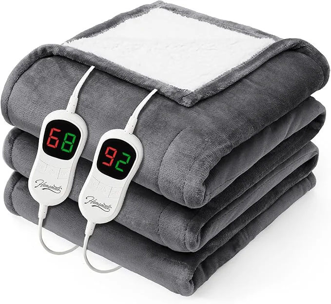 World-Class Homemate Heated Electric Blanket Queen Size Reusable