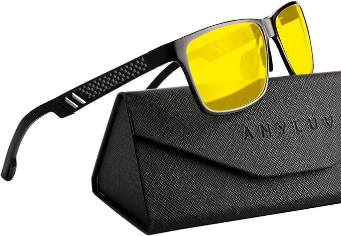 Trendy ANYLUV Blue Light Blocking Glasses Men Computer Gaming Glasses Lightweight Natural
