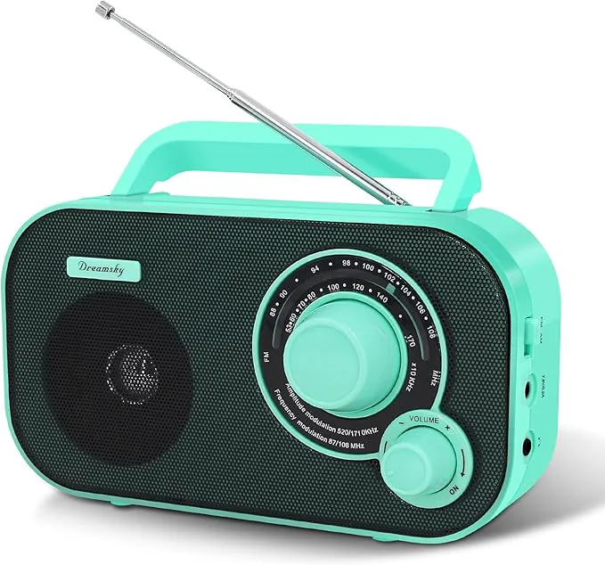 Traditional DreamSky AM FM Portable Radio Plug in Wall or Battery Operated Effective