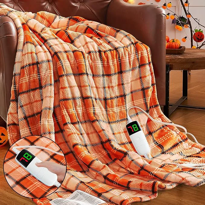 Heated Electric Blanket Full Size 72X84 Heating Blanket Fast Heating Washable Exclusive