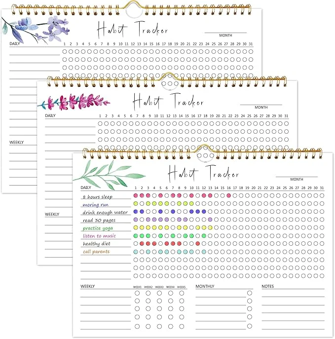 Crafted Habit Tracker Calendar Aesthetic Daily Weekly Goal and Habit Tracker Journal Recyclable
