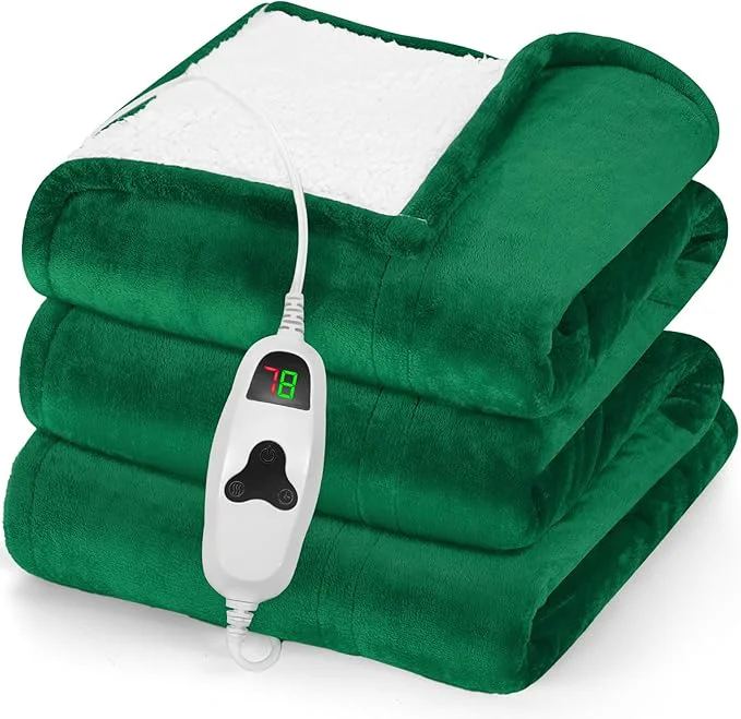 Modern greenoak Heated Blanket Electric Throw 50 X60 Heating Blanket User-Friendly