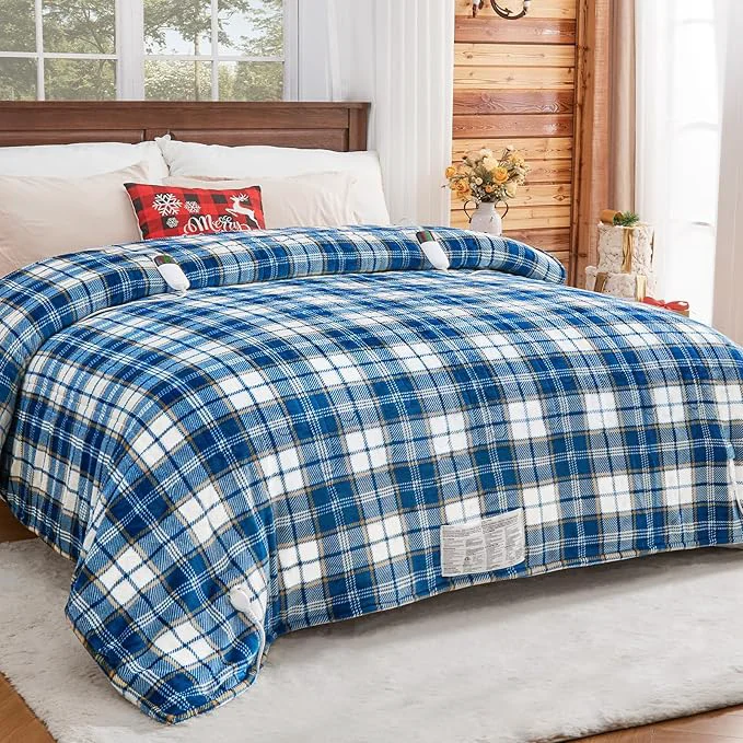 Premium Heated Electric Blanket Queen Size 84X90 Heating Blanket Queen Lightweight