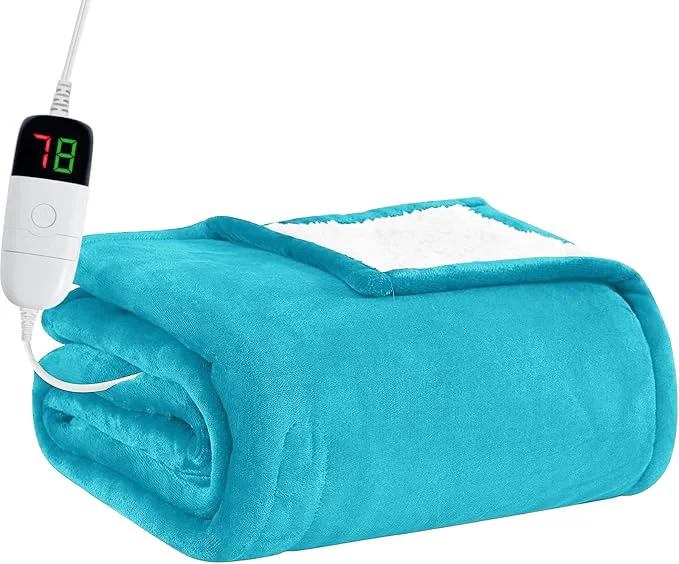 Natural BOMOVA Heated Electric Throw Blanket Sustainable