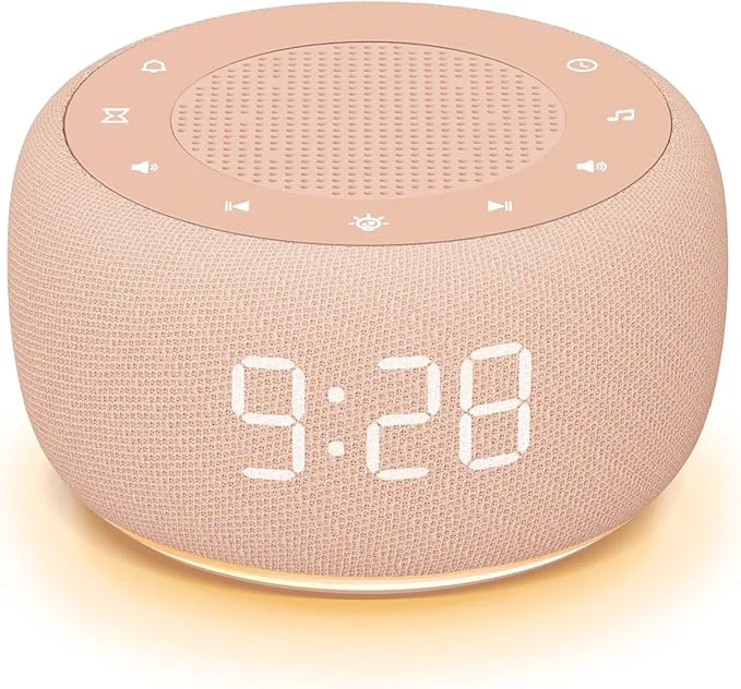 Enhanced Buffbee Sound Machine Alarm Clock 2-in-1 0- Clock Face Brightness Healthy