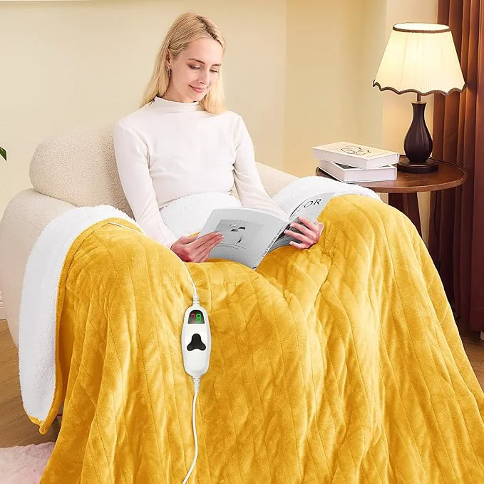 Optimized greenoak Heated Blanket Electric Twin 62 X84 Heating Blankets Original Design