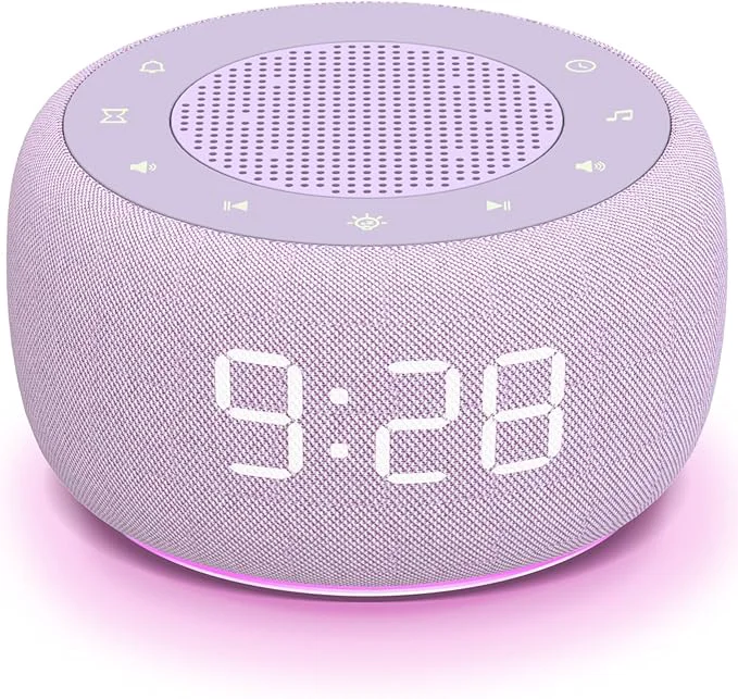 Refined Buffbee Sound Machine Alarm Clock 2-in-1 0- Clock Face Brightness World-Class