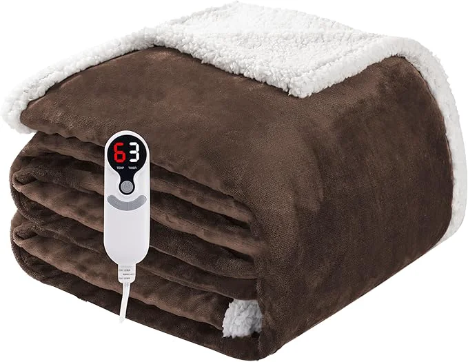 Clean Electric Heated Blanket Full Size 72 x84 Soft Flannel Prestigious