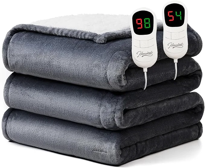 Environmentally Friendly Homemate Electric Heated Blanket Queen Size Green