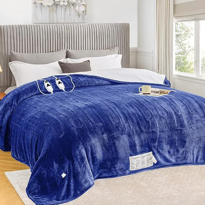 Specialty greenoak Heated Blanket Electric Queen Size 84 X90 Dual Control Heating Convenient