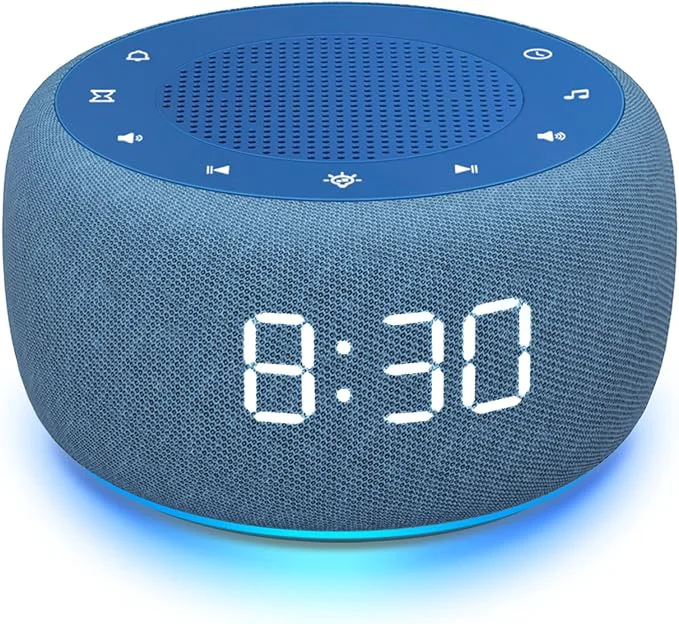 Trendy Buffbee Sound Machine Alarm Clock 2-in-1 0- Clock Face Brightness Secure