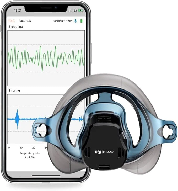 Pure EMAY Sleep Breathing Monitor for Airflow Tracking Record Breathing Healthy