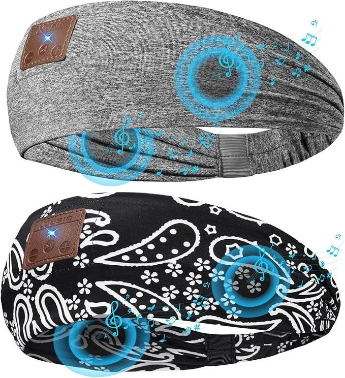 Versatile 2-Pack Sleep Headphones Wireless Air Travel Meditation- Genuine