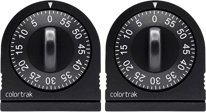 Advanced 60 Minute Wind Up Timer Visual Mechanical Timer from 0 to 60 Minutes Easy-to-Use