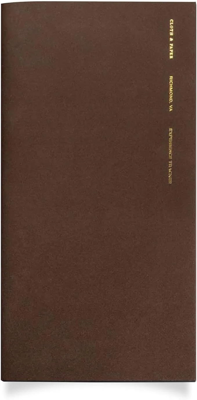 Eco-Friendly Cloth Paper Travel Notebook Experience Journal Tracker – Walnut A5 Slim Professional
