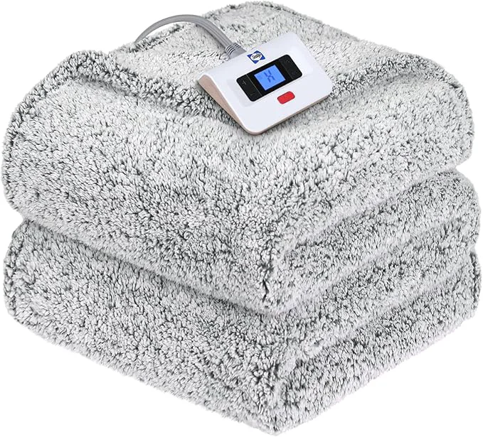 Versatile Sealy Electric Blanket Full Size Soft Sherpa Heated Blanket Single Control High-End