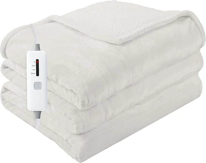 Natural Soypipo Electric Heated Blanket Throw 50 x60 Warm Lightweight Heated Blanket Quality