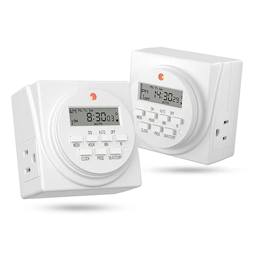 Innovative BN-LINK Indoor Digital Timer Outlet Dual Outlet 7 Day Programmable Light Switch Fine