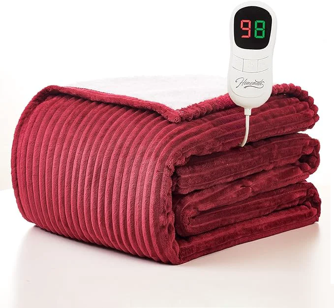 Organic Homemate Electric Heated Blanket Full Size Soft