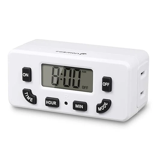 Fashionable Fosmon Digital Timer for Electrical Outlets Indoor 24 Hour Light Timer Relaxed