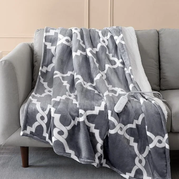 Verified VENTIMI Electric Heated Blanket Throw Heating Blanket Contemporary