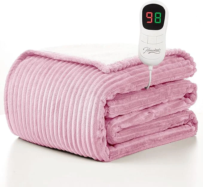 World-Class Homemate Heated Blanket Electric Throw Pure
