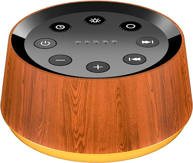 Premium Brown Noise Sound Machine with 30 Soothing Sounds 12 Colors Night Light White Refined