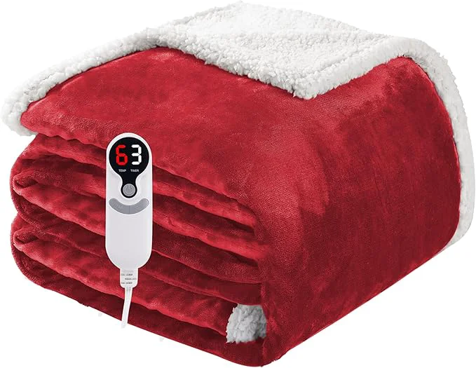 Fast Electric Heated Blanket Full Size 72 x84 Soft Flannel Next-Generation