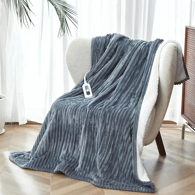 Original Design SNUGSUN Heated Blanket Throw Size Soft and Cozy Electric Heating Blanket World-Class