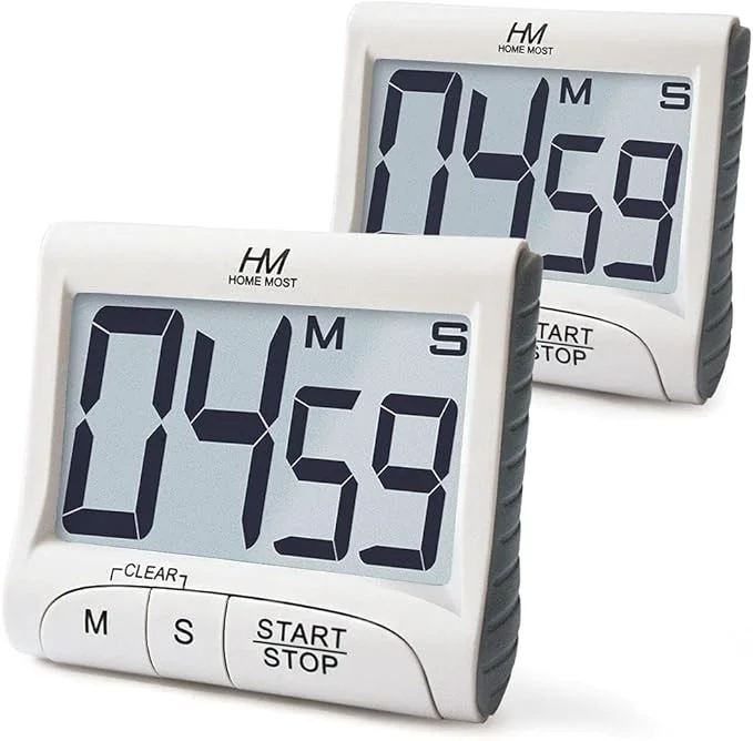 Next-Generation 2-Pack Large Display Kitchen Timer Lightweight