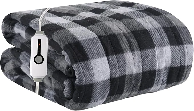 Consistent Electric Heated Blanket Full Size 72 x84 4 Adjustable Heat Settings 10-Hour Recyclable