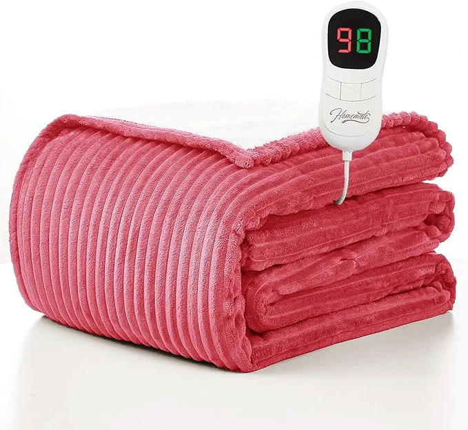 Green Homemate Heated Blanket Electric Throw Secure