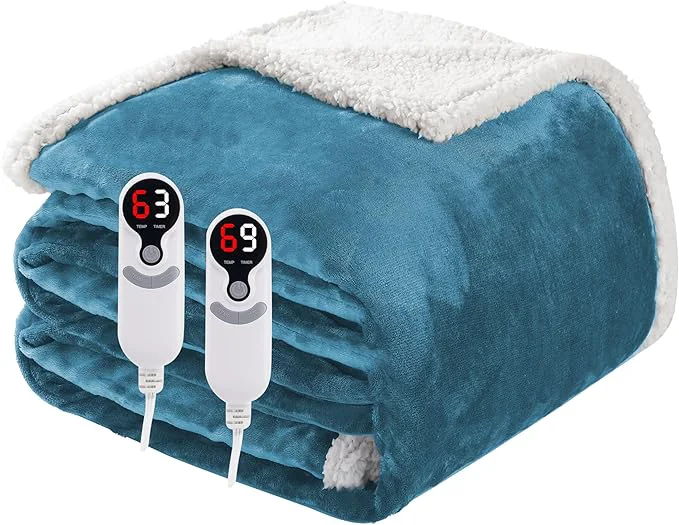 Fine Electric Heated Blanket Queen Size 84 x90 Soft Flannel Elegant