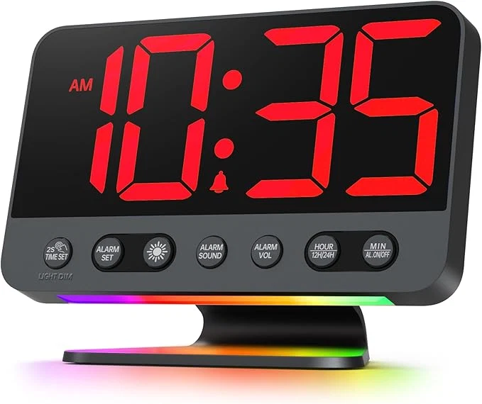Dependable Odokee Digital Alarm Clocks for Bedrooms Large Bold Number 5 Brightness Dimmer Smooth