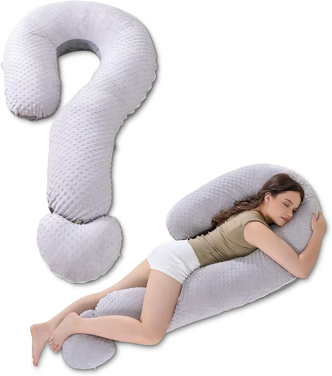 Certified Meiz Question Mark Body Pillow for Adults Couples Dual-Sided Velvet Long Specialty