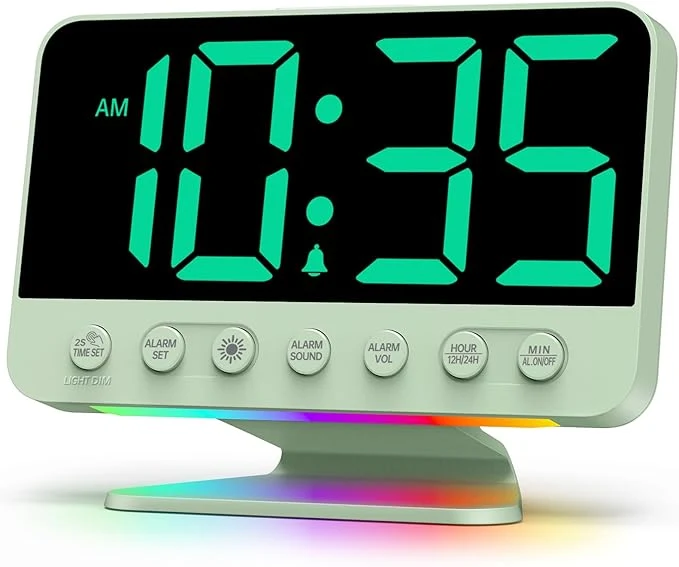 Original Design Odokee Digital Alarm Clocks for Bedrooms Large Bold Number 5 Brightness Dimmer High-Quality