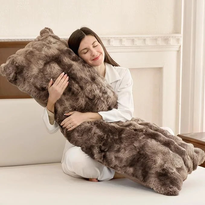 Environmentally Friendly ZonLi Fluffy Body Pillow for Adults Fuzzy Faux Fur Body Pillow Certified