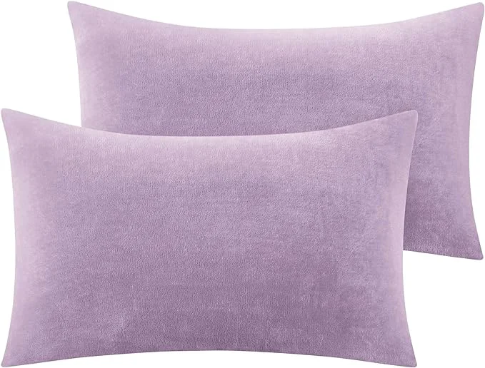 Carefully Designed BEDELITE Flannel Pillowcases Standard Set of 2 Super Soft Fleece Pillow Case Stylish