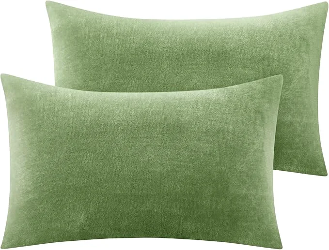 Artisan BEDELITE Flannel Pillowcases Standard Set of 2 Super Soft Fleece Pillow Case Contemporary