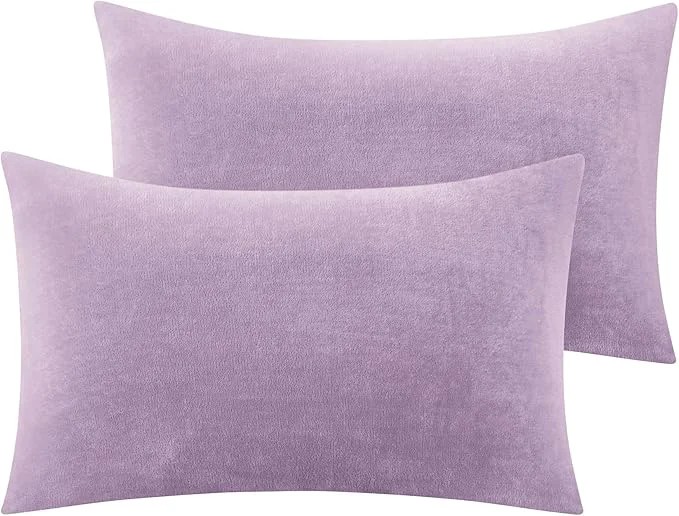 User-Friendly BEDELITE Flannel Pillow Cases Queen Size Set of 2 Super Soft Fleece Pillowcases Long-Lasting