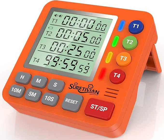 Minimalist Digital Kitchen Timer for Cooking High-Grade